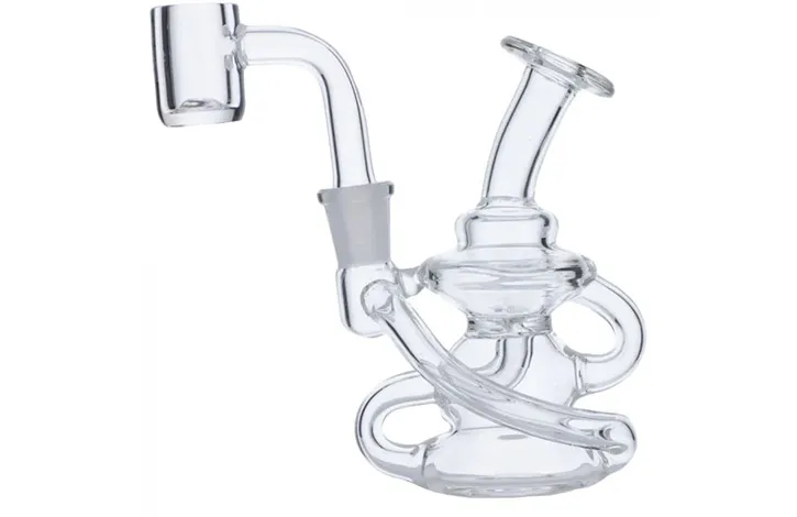 Mini Recycler Dab Rig With Quartz Banger