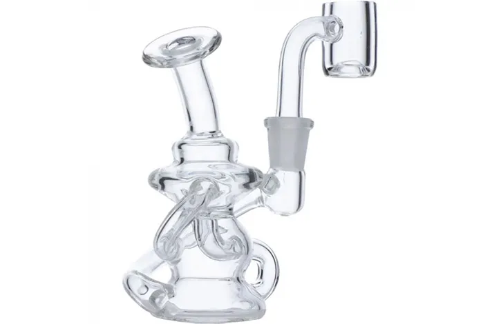 Mini Recycler Dab Rig With Quartz Banger