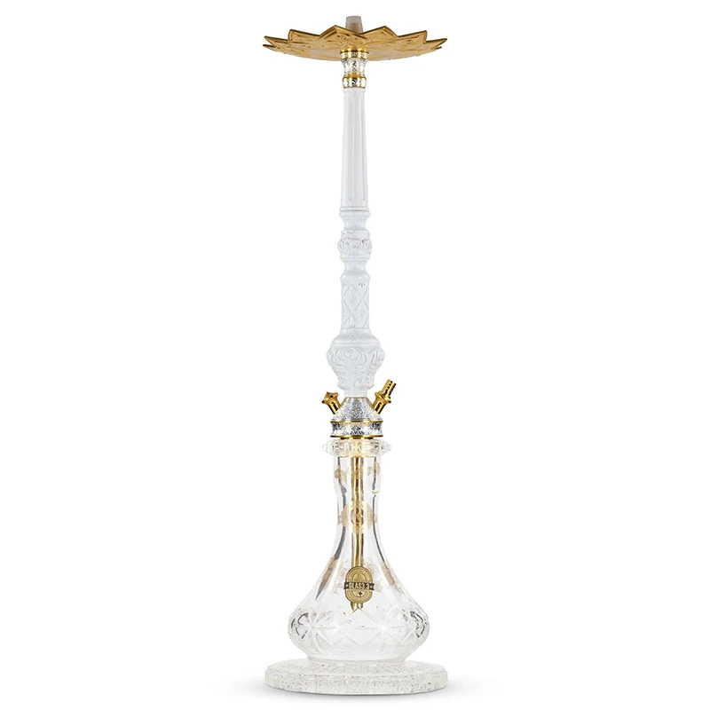 DINGSHUO Legend Hookah with Borosilicate Glass & Wooden Smoke Column