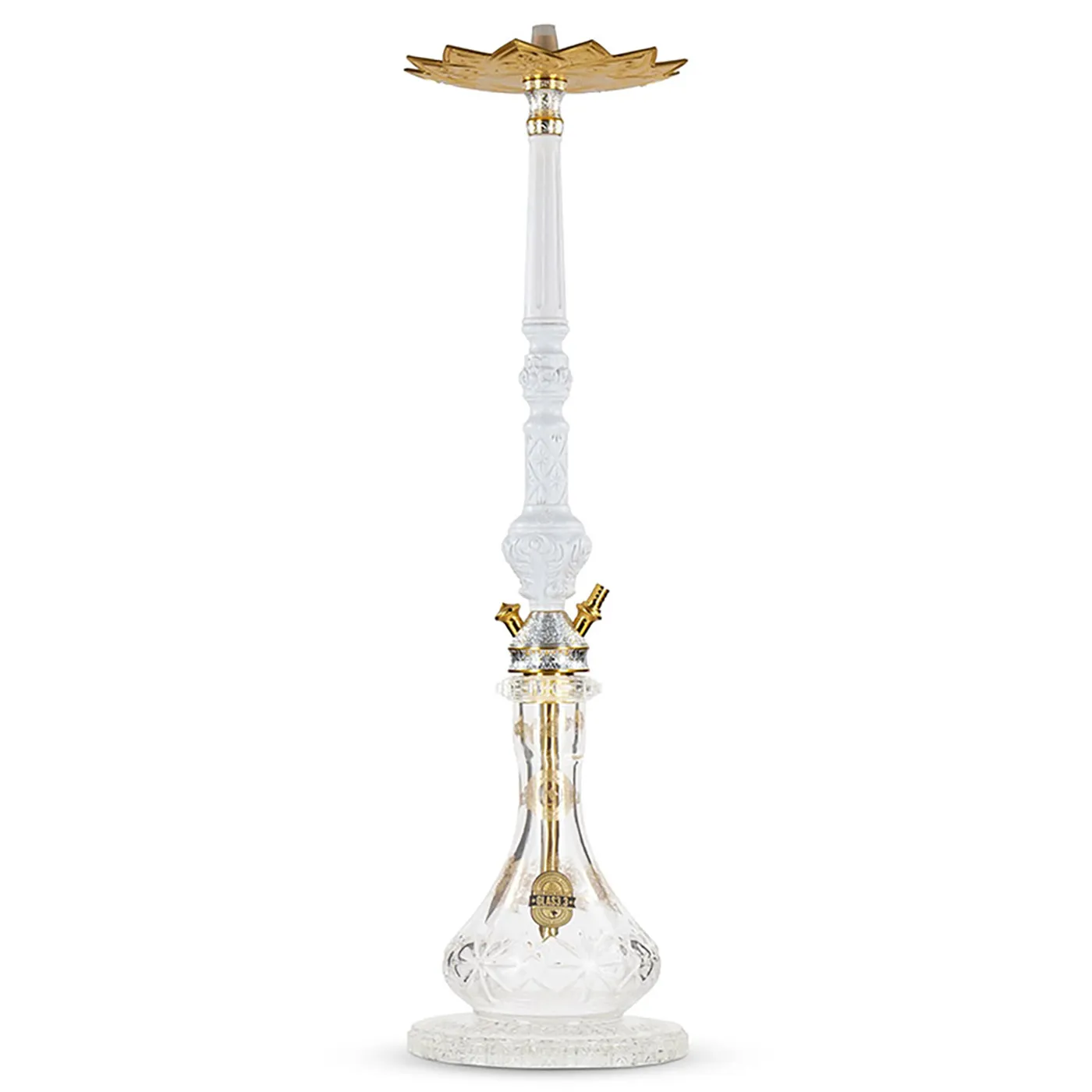 DINGSHUO Legend Hookah with Borosilicate Glass & Wooden Smoke Column