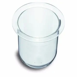 EaseAlign 1000 mL Transparent Glass Dissolution Vessel with Glass Flange